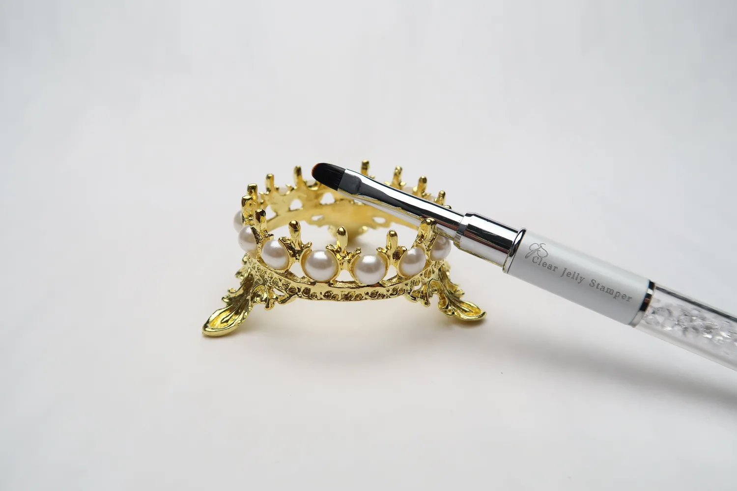 Clear Jelly Stamper The Crown penselholder guld 7 cm