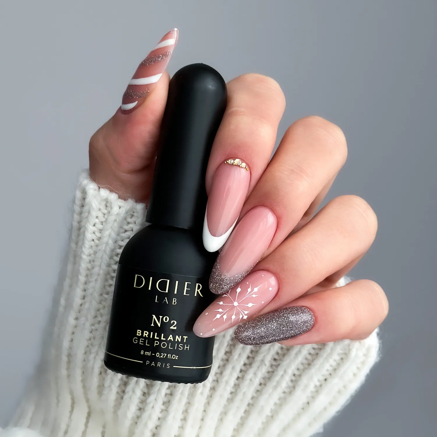 Didier Lab Brillant No.2 gellak 8ml brun glitter