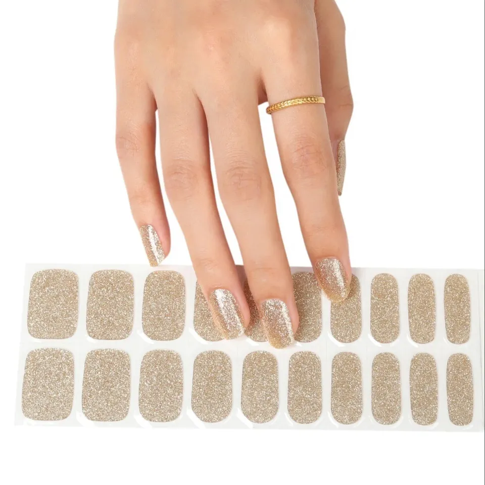 Clear Jelly Stamper Gel-ly Wraps 026 negle wraps guld shimmer