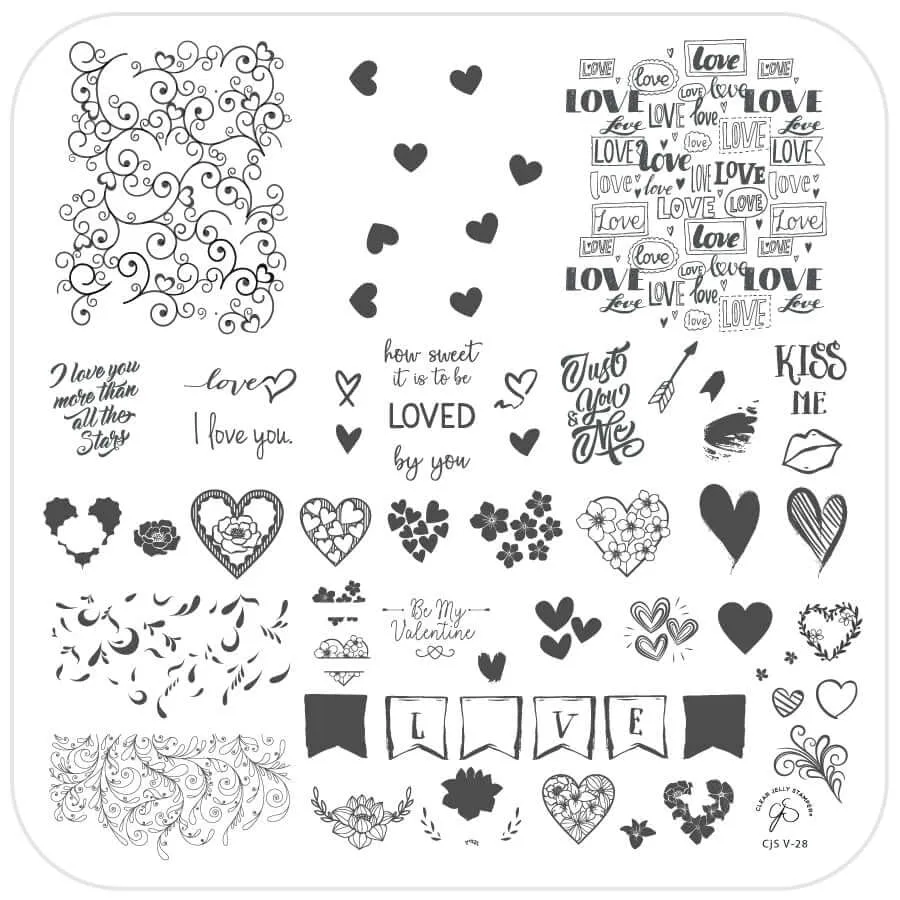 Clear Jelly Stamper How Sweet it is to be Loved by You stampingplade CjSV-28