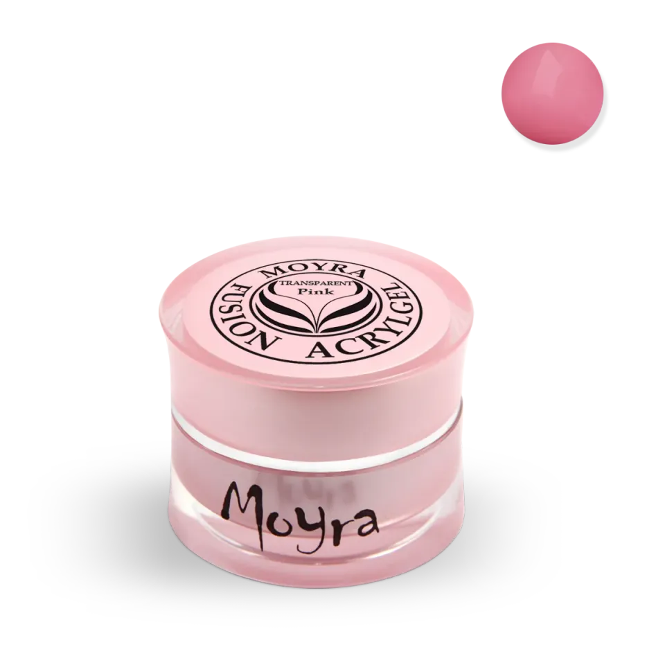 Moyra Fusion Transparent Pink akrylgel 5 g lugtfri