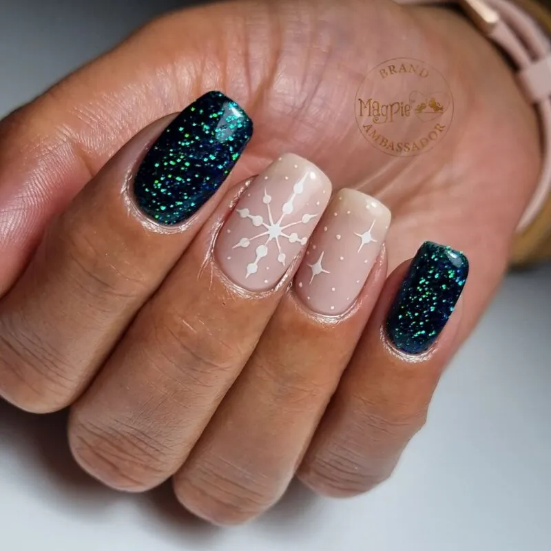Indigo Nails Jackie Glitter negleglitter rosa