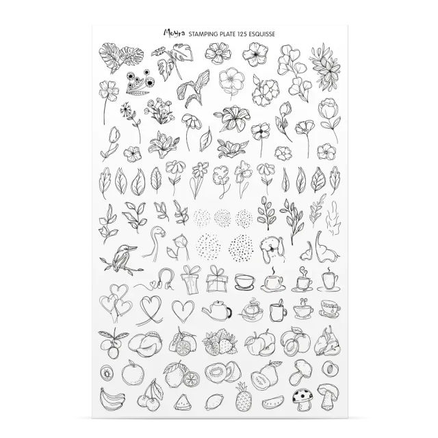Moyra Try-on plate sheet No. 125 prøveark til stamping