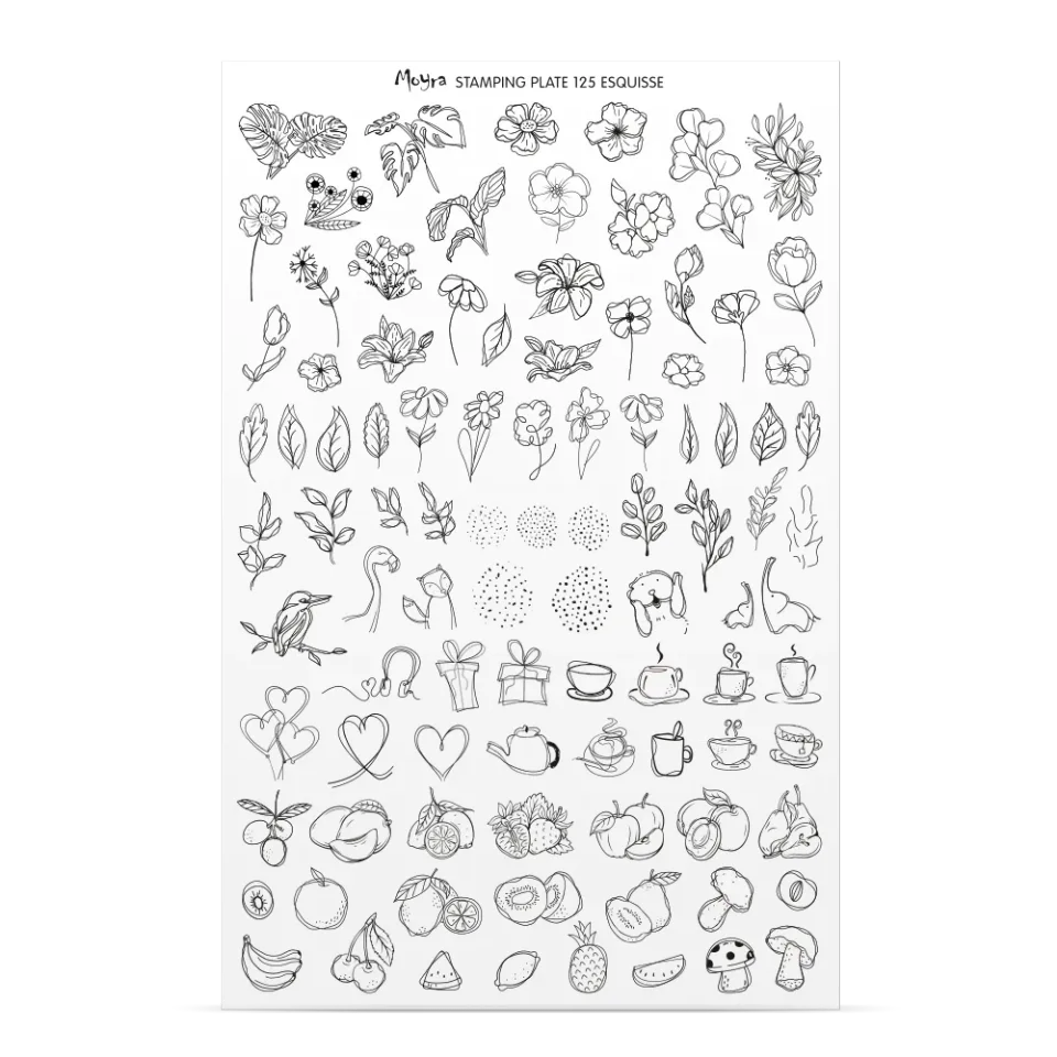 Moyra Try-on plate sheet No. 125 prøveark til stamping