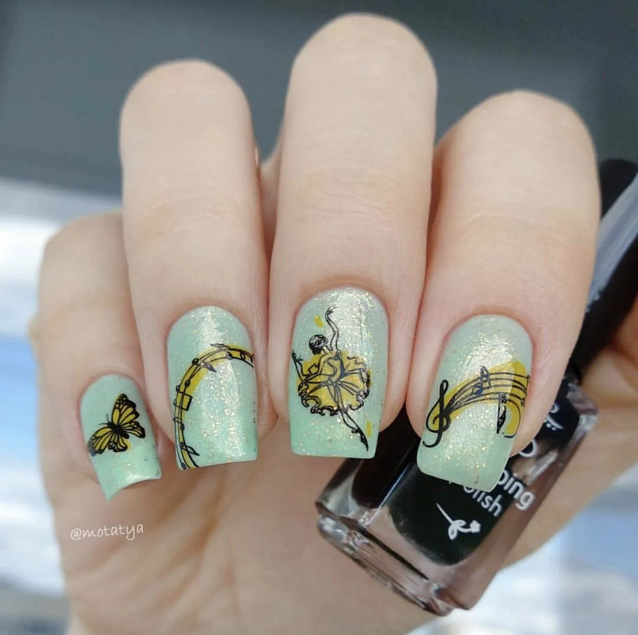 Clear Jelly Stamper CjS-75 On Pointe stamping plade ballet