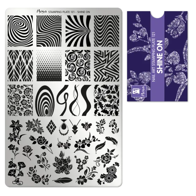 Moyra Stamping Plate 121 Shine On stempelplade stor