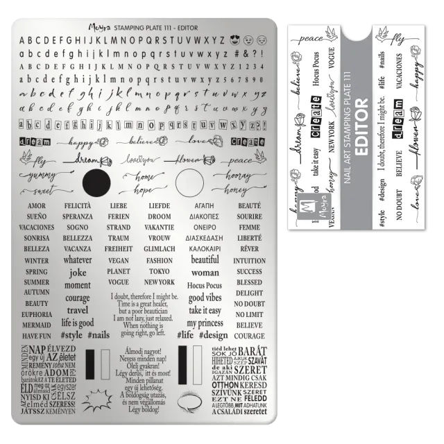 Moyra Stampingplade 111 Editor motivplade