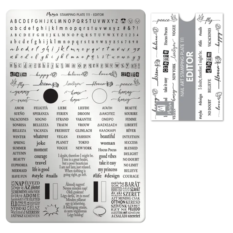 Moyra Stampingplade 111 Editor motivplade