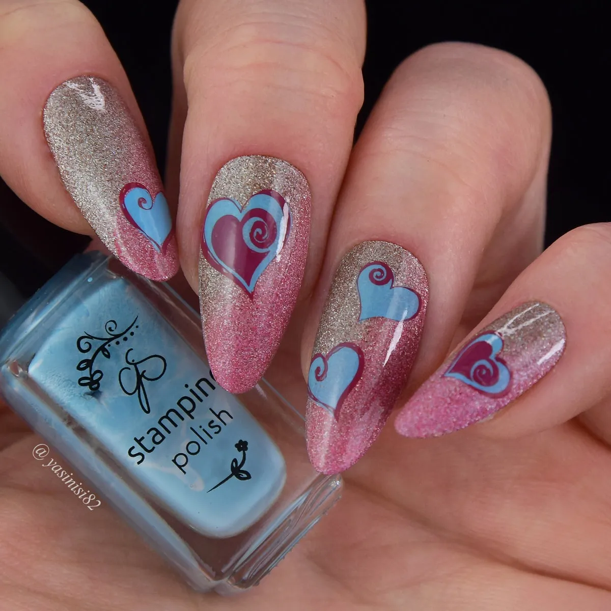Clear Jelly Stamper Love In Layers V-55 stampingplade hjerter