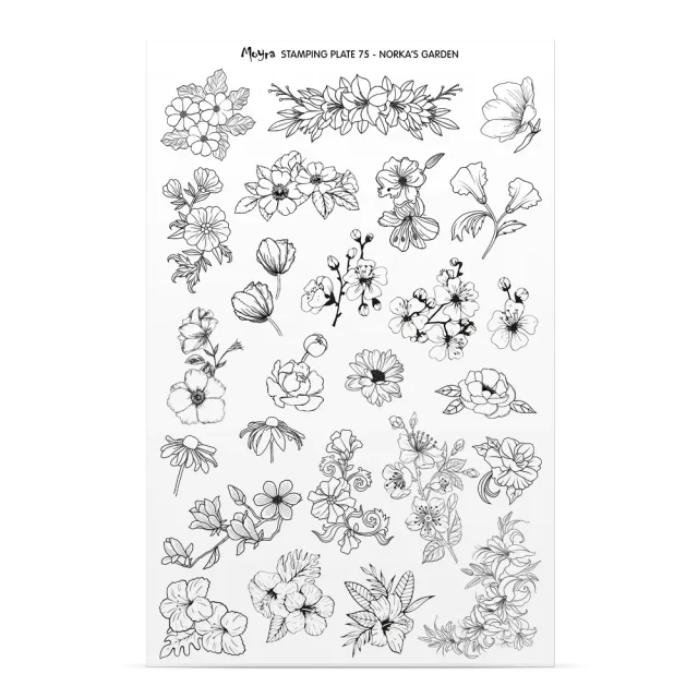 Moyra Try-on plate sheet No.75 stamping skabelon