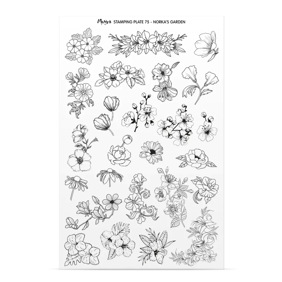 Moyra Try-on plate sheet No.75 stamping skabelon