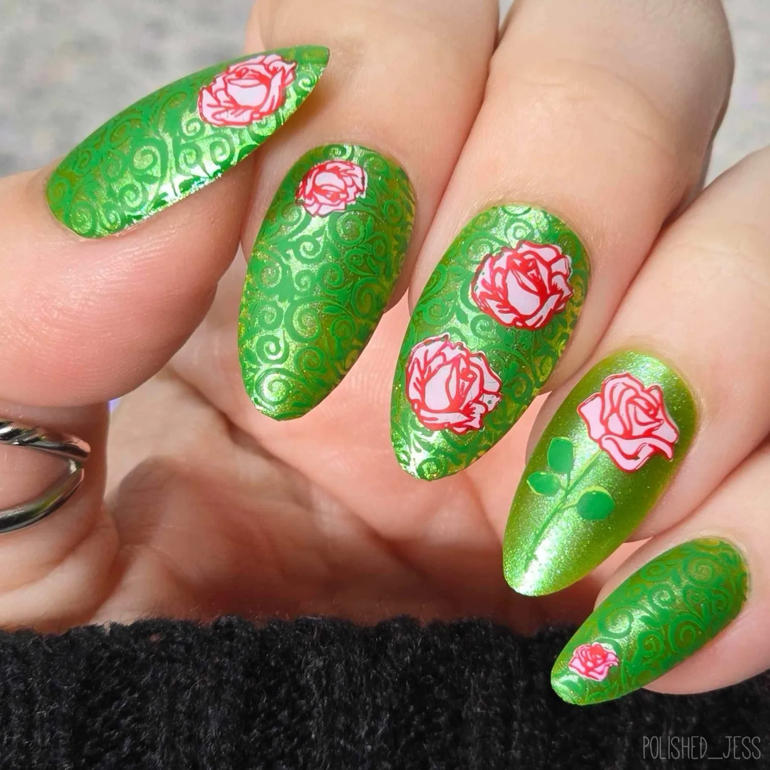 Clear Jelly Stamper Chantel's Finishing Touches CjS LC-38 stempelplade blomster
