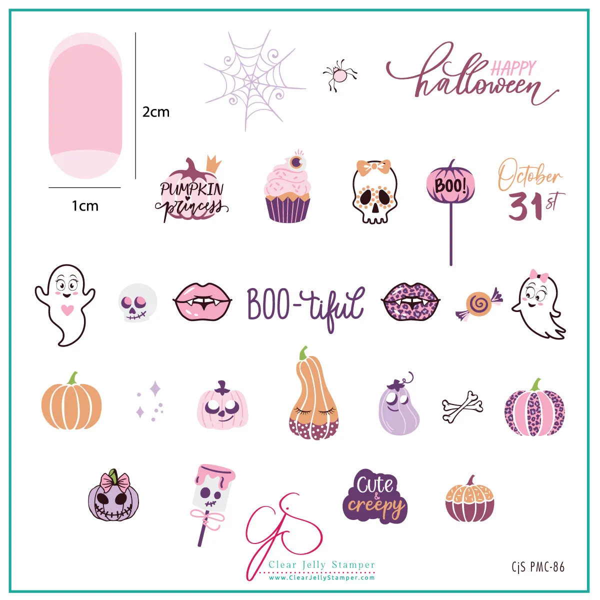 Clear Jelly Stamper September 2023 sæt 2 stampingplader 8cm