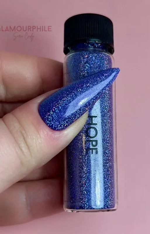 Indigo Nails Hope negleglitter lilla glittereffekt