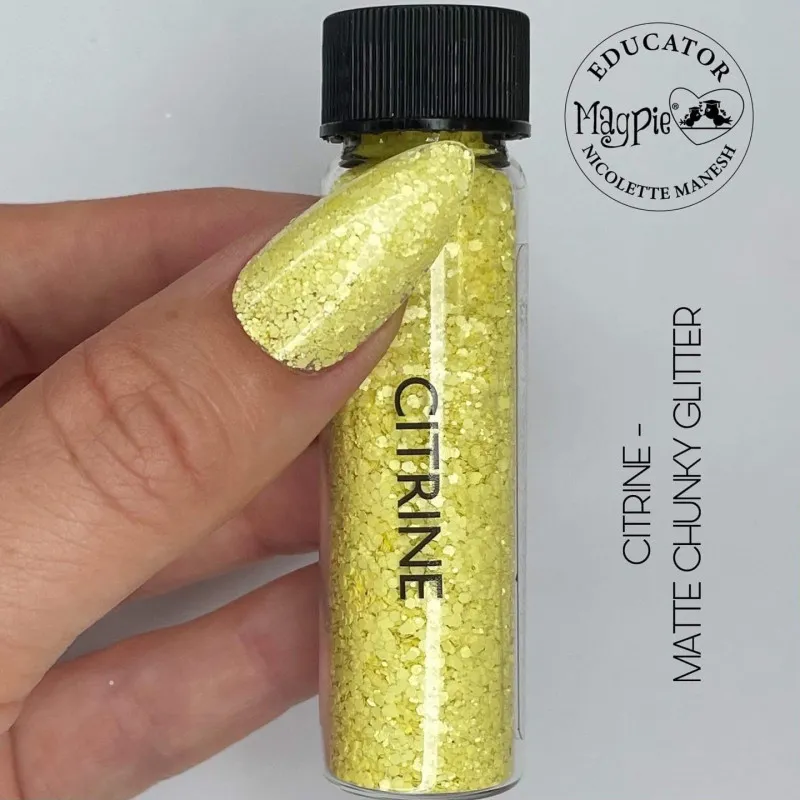 Indigo Nails Beautystones Citrine glitter til negle