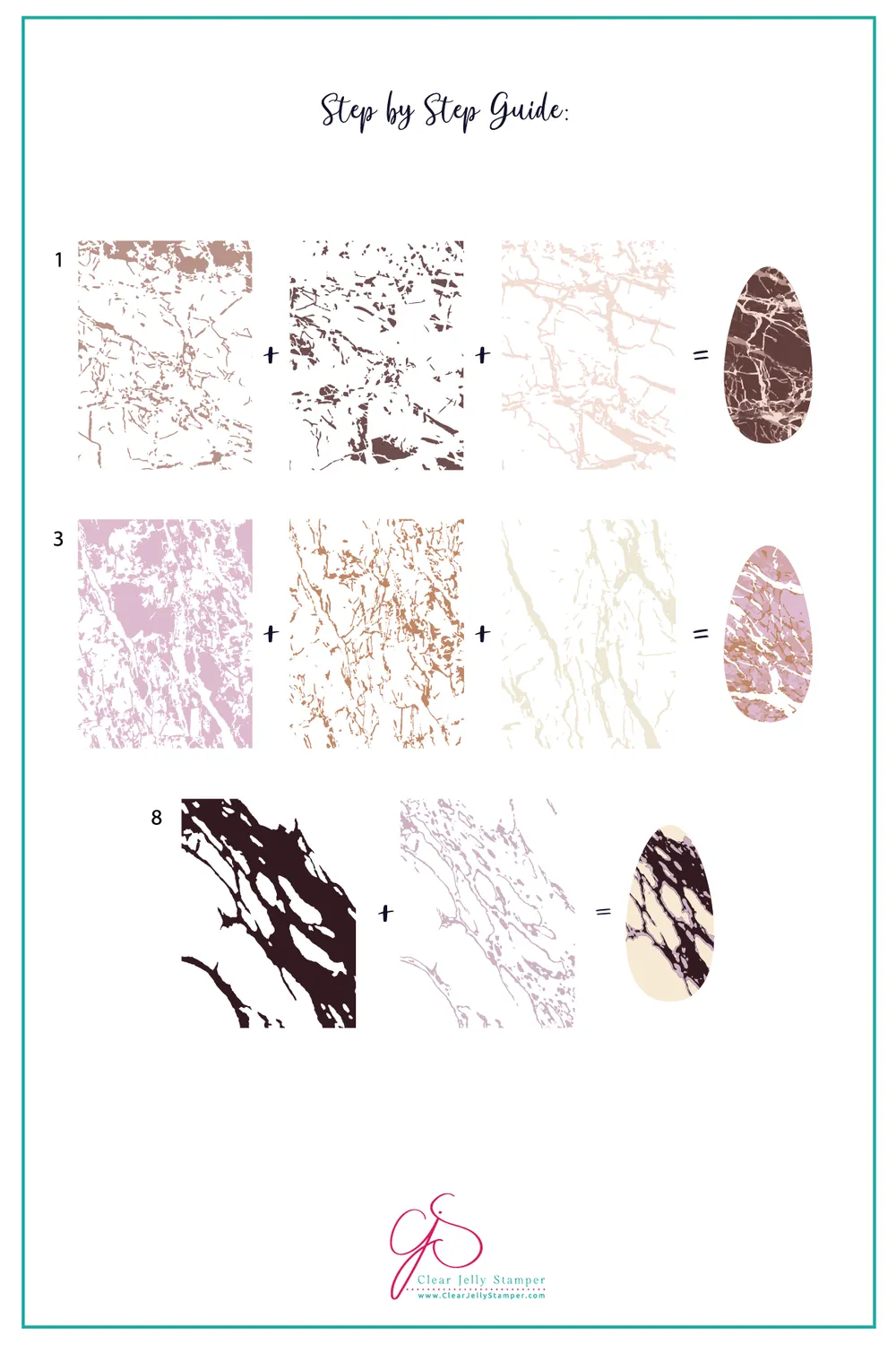 Clear Jelly Stamper Marble Crush CjS-405 stempelplade marmor