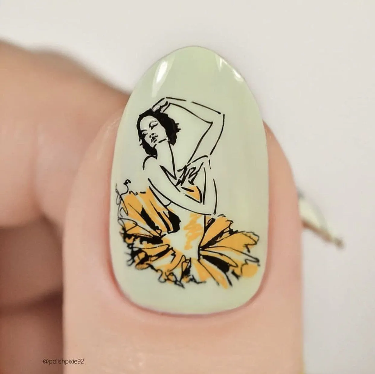 Clear Jelly Stamper CjS-75 On Pointe stamping plade ballet