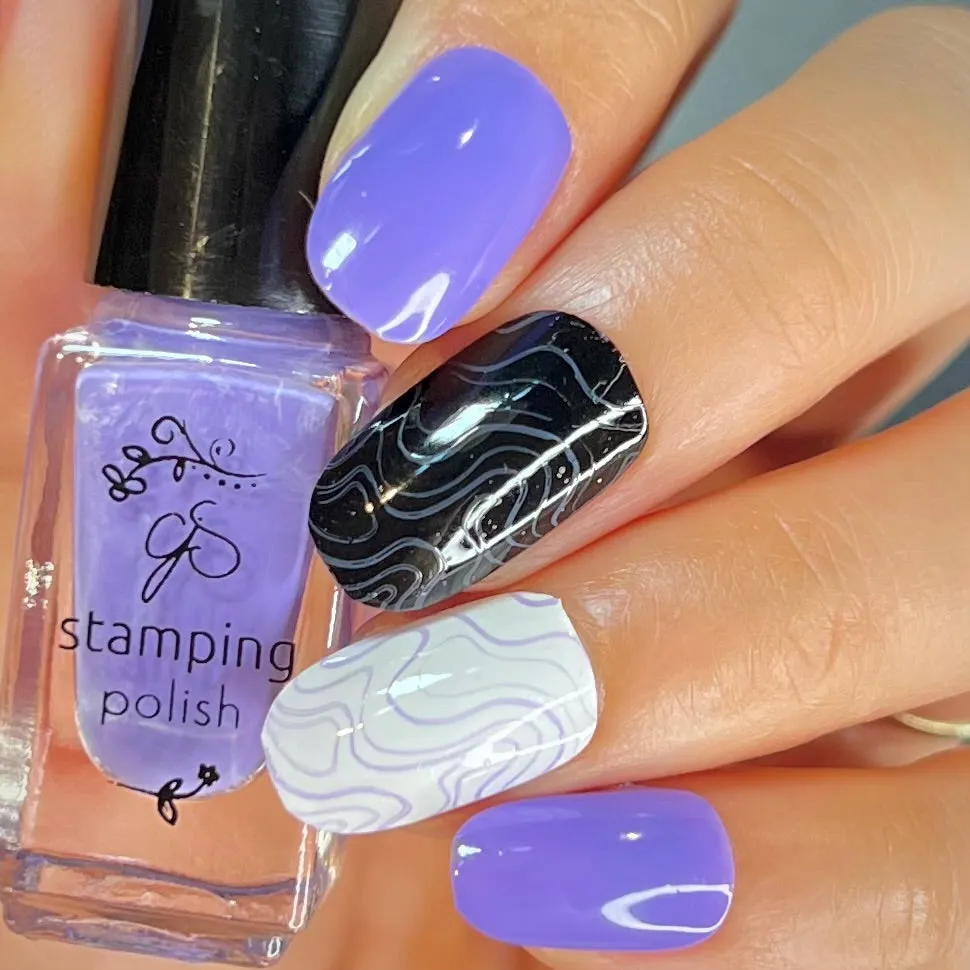 Clear Jelly Stamper 132 Lynnie Loves Lavender stamping lak 5ml sheer