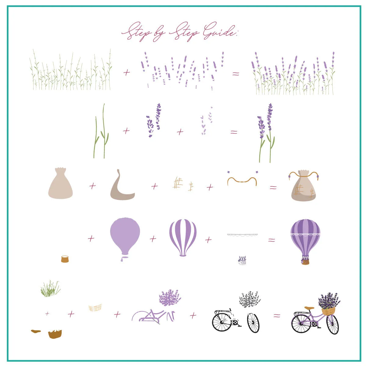 Clear Jelly Stamper CjS-397 Lavender Grove stempelplade 8x8 blomster
