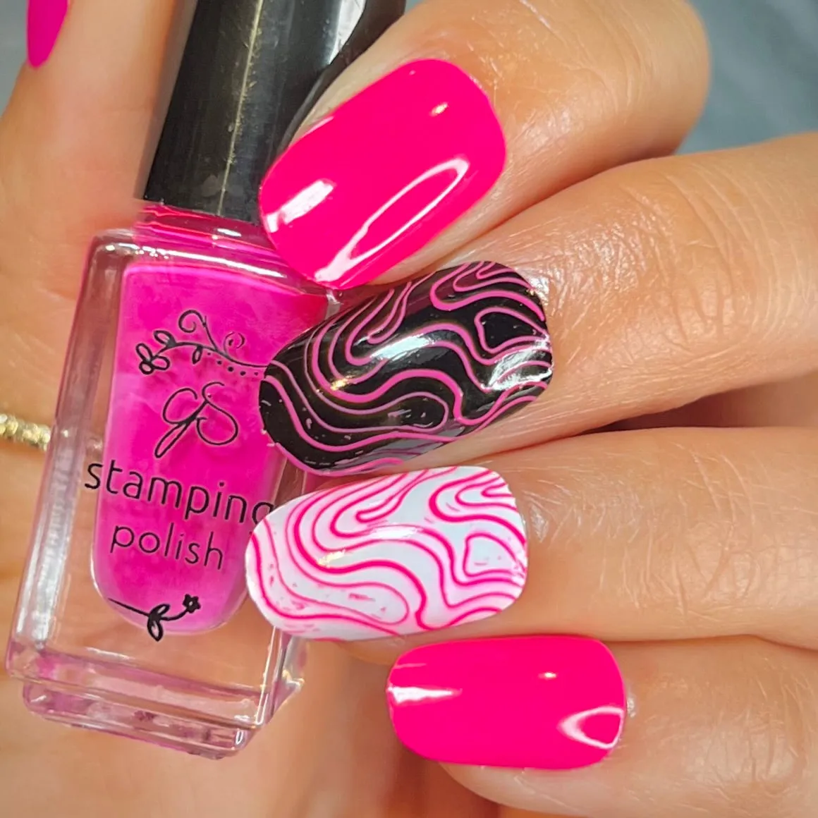 Clear Jelly Stamper 5 Wild Child stamping lak 5 ml pink