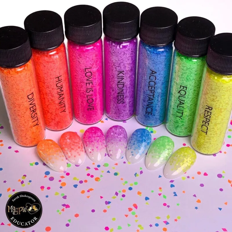 Beautystones Diversity negleglitter mix til negle
