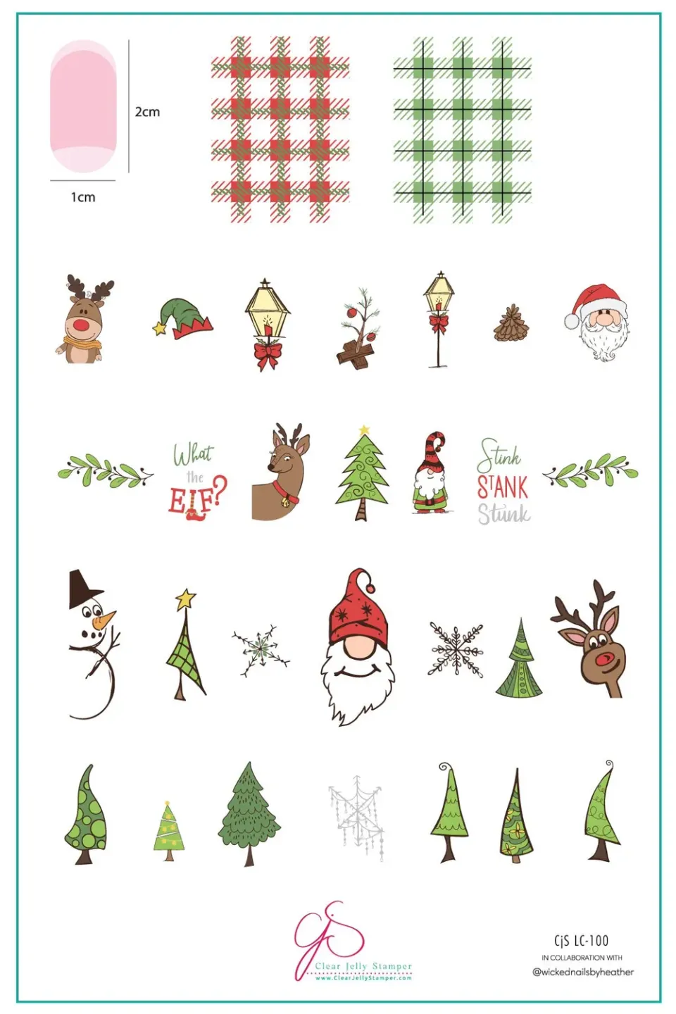 Clear Jelly Stamper What the Elf CjSLC-100 stampingplade jul