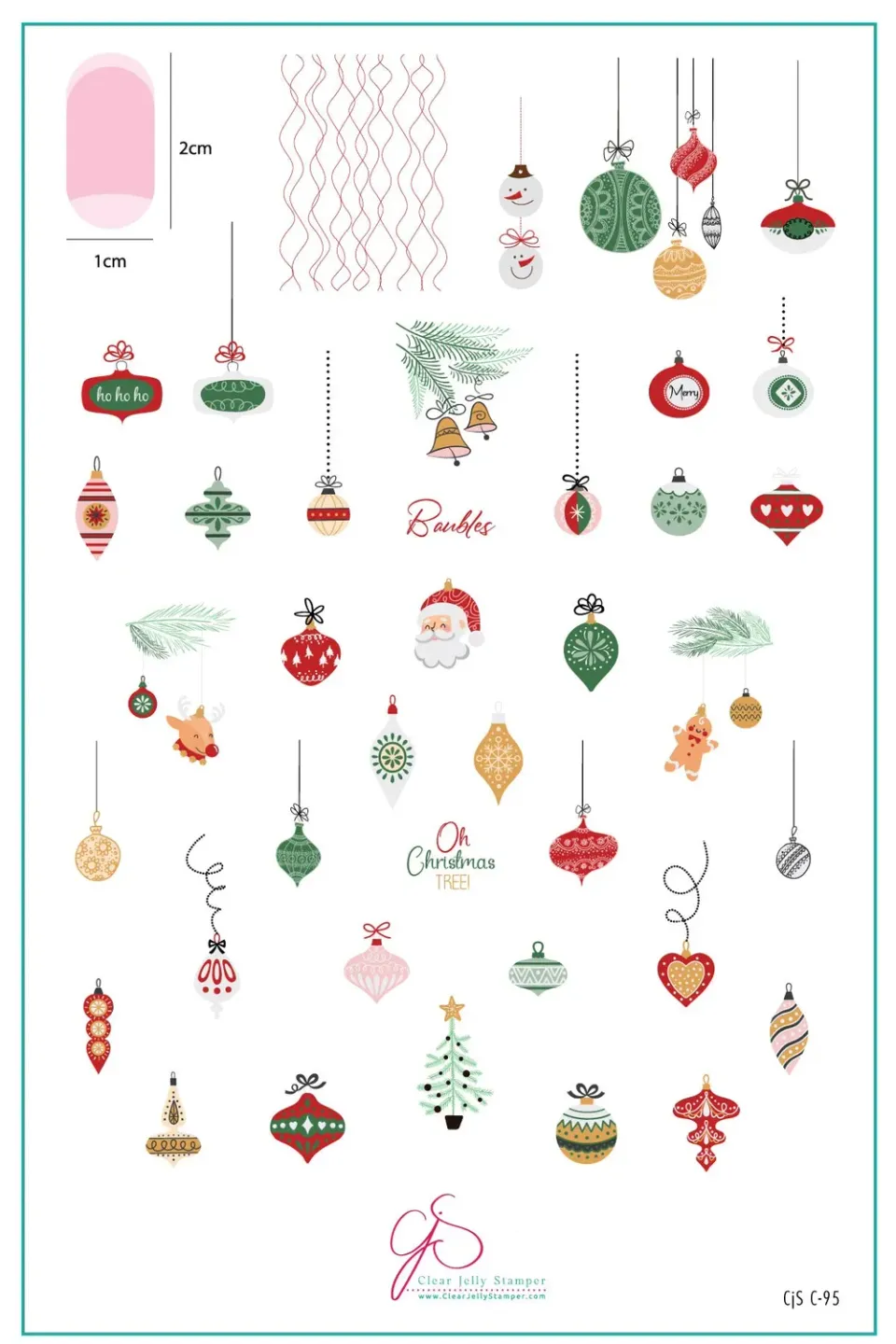Clear Jelly Stamper CjSC-95 Oh Christmas Tree stampingplade jul