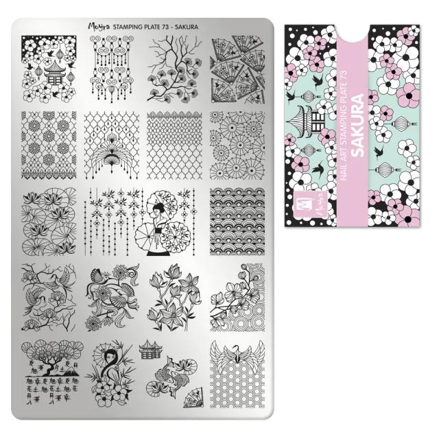 Moyra Stamping plade 73 Sakura motivplade