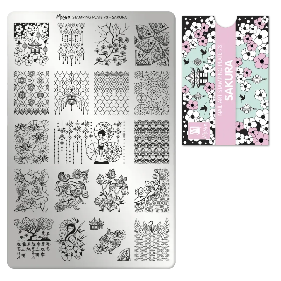 Moyra Stamping plade 73 Sakura motivplade