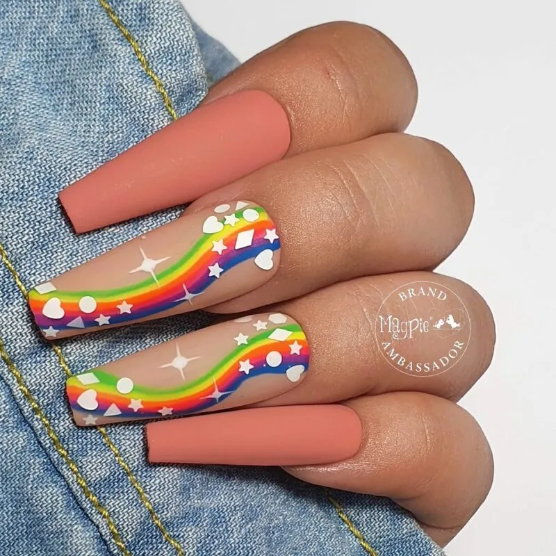 Indigo Nails Lacey neglekonfetti med hvidt blondeglimmer