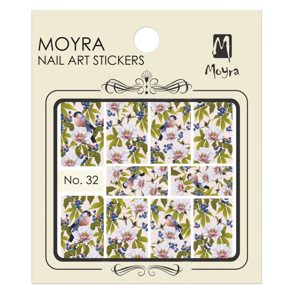 Moyra Nail Art Stickers No. 32 negleklistermærker vandmærke