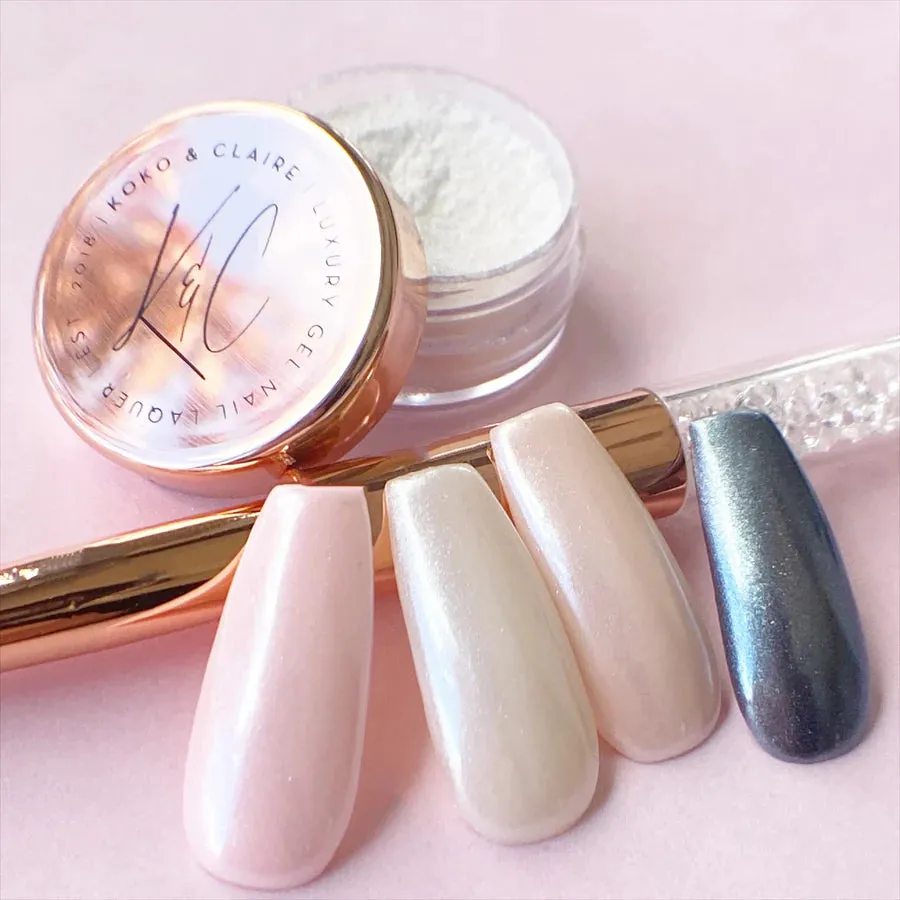 Clear Jelly Stamper It's Everything white pearl chrome pigment