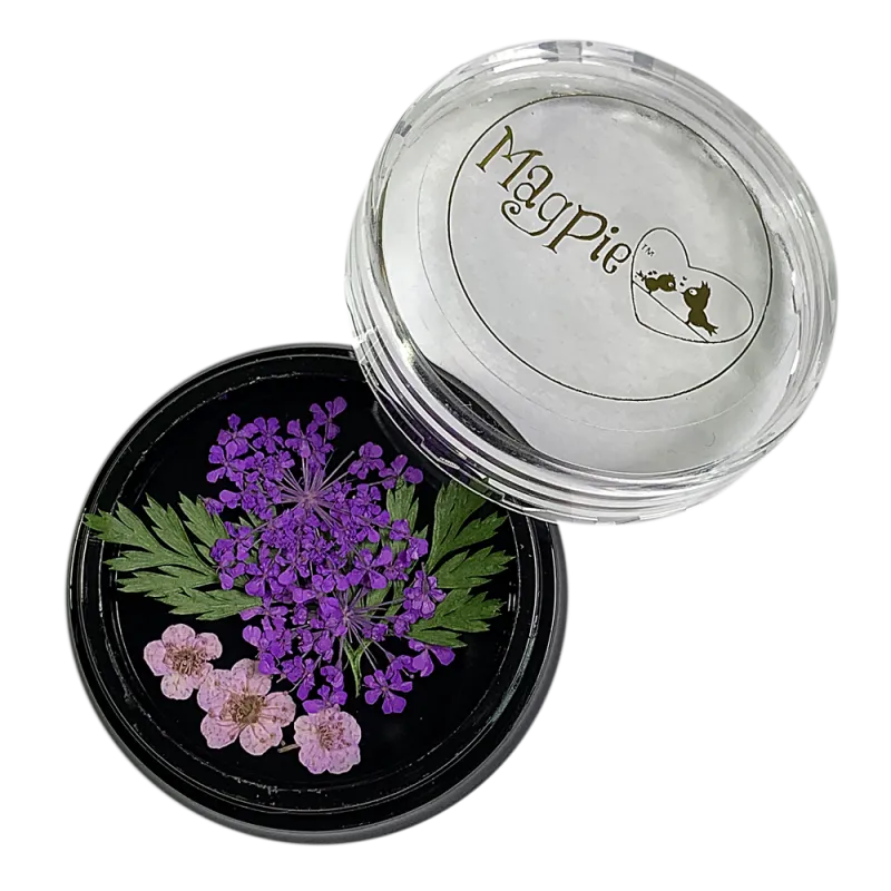 Beautystones Purple tørrede blomster til negle lilla