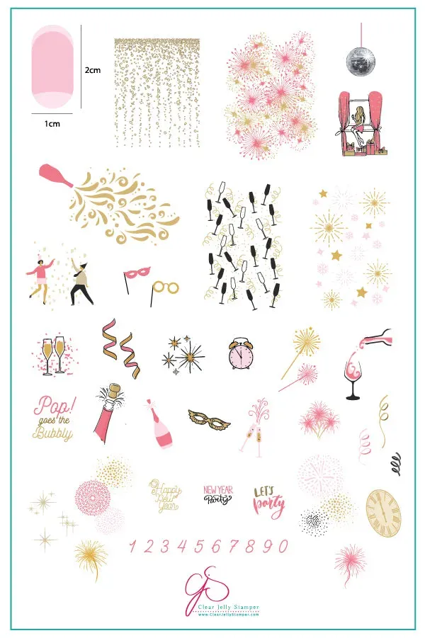 Clear Jelly Stamper Pop Bubbly CjSH-48 stamping plade