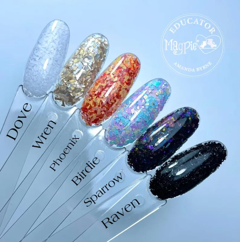 Indigo Nails Sparrow negleglitter mørk glimmer