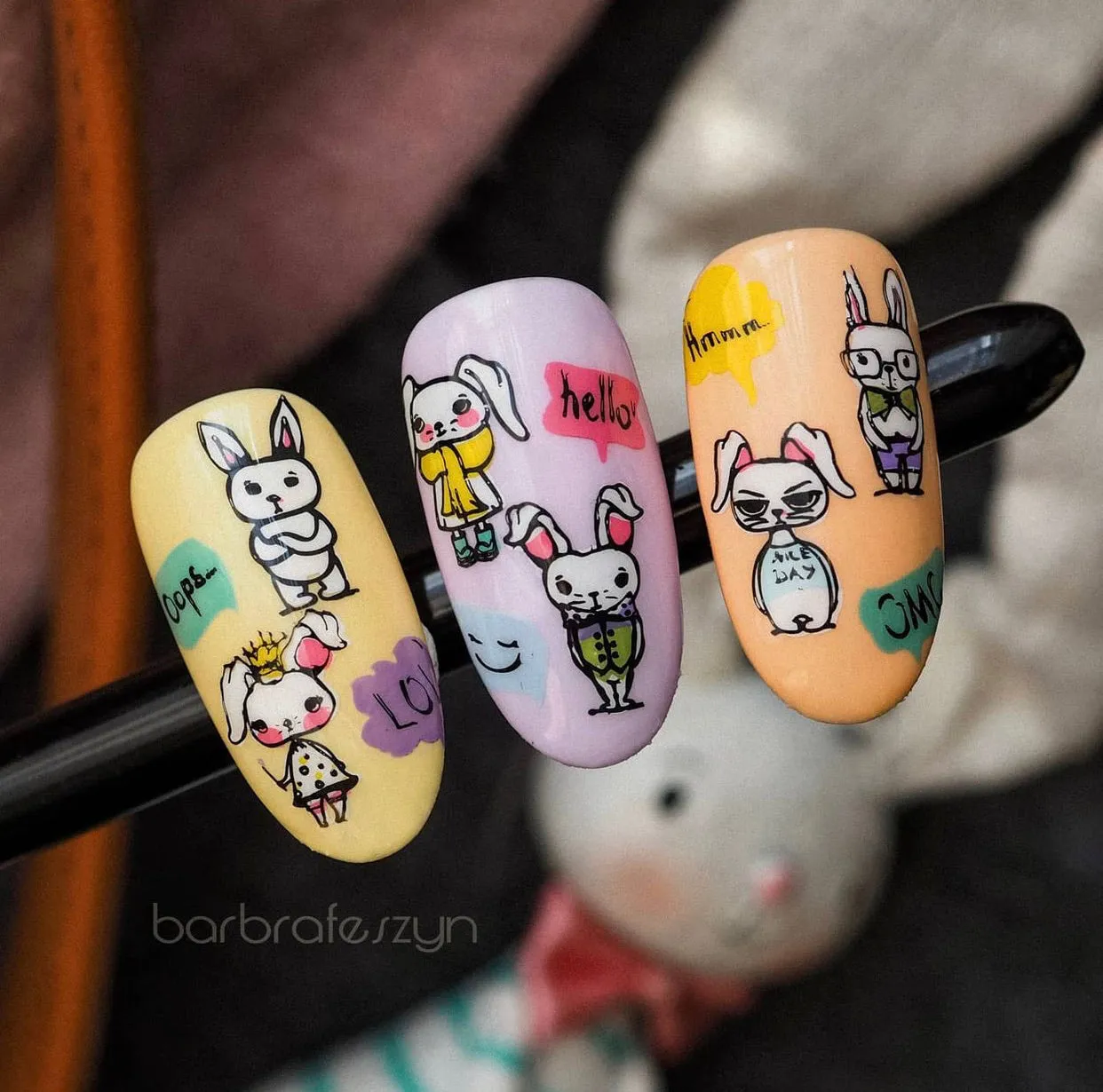 Clear Jelly Stamper CjSH-65 Hipster Bunnies stampingplade