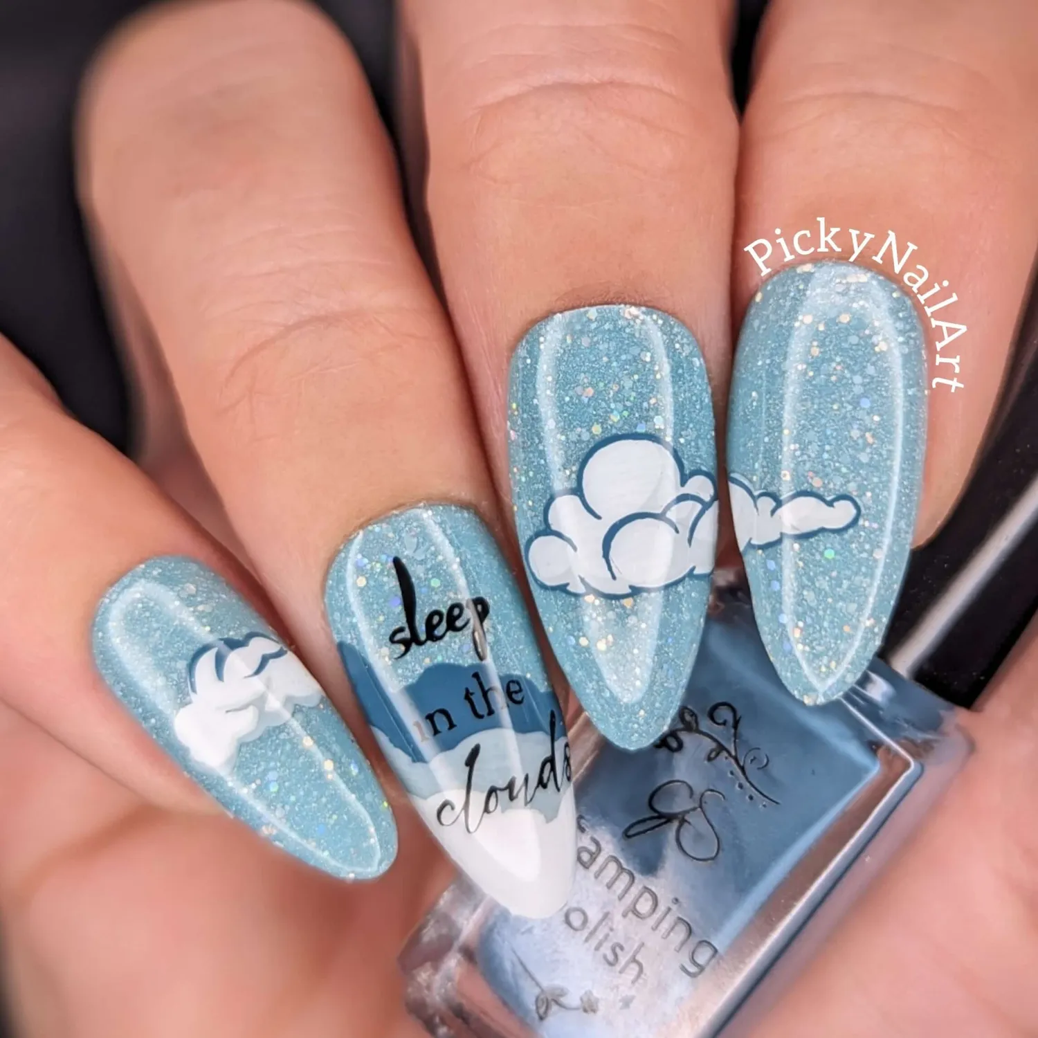 Clear Jelly Stamper CjS-306 Head in the Clouds stamping plade skyer