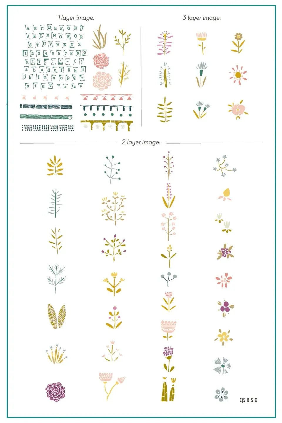 Clear Jelly Stamper Beginner Edition B-Six stempelplade 14x9