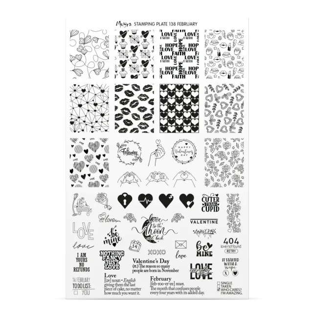 Moyra Try-on Plate Sheet 138 prøveark gennemsigtig