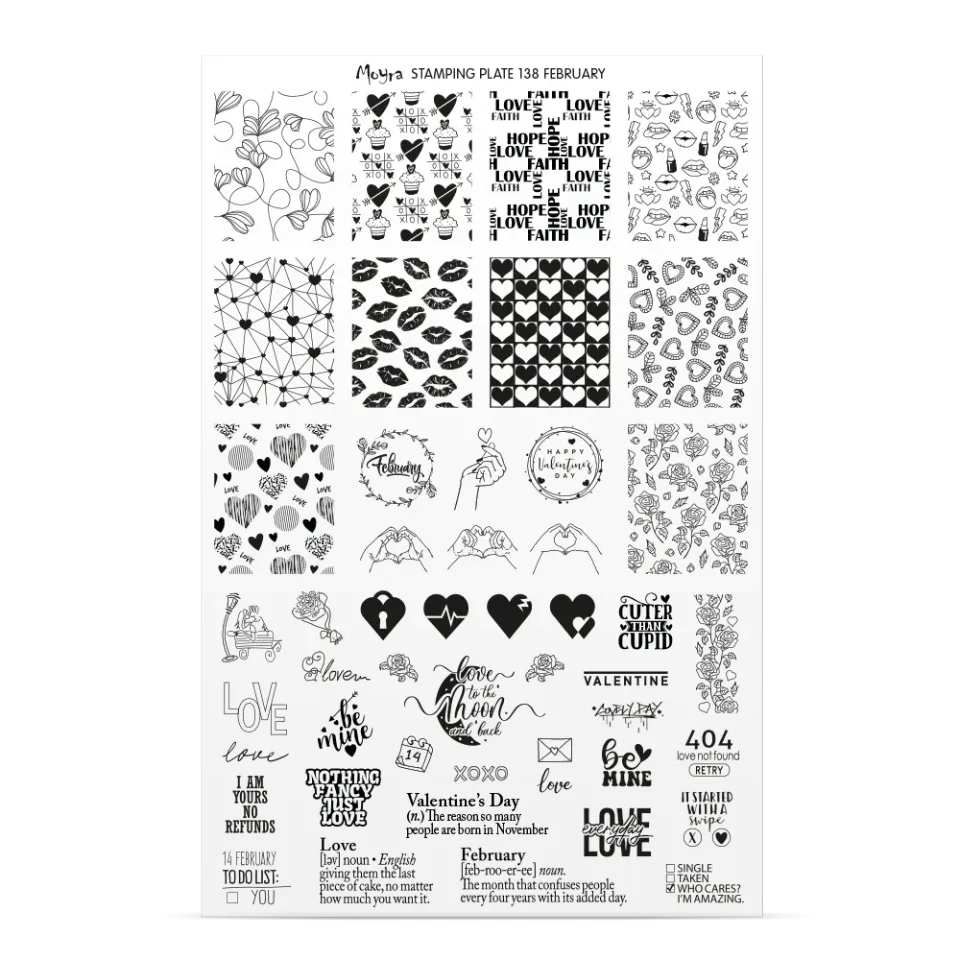 Moyra Try-on Plate Sheet 138 prøveark gennemsigtig