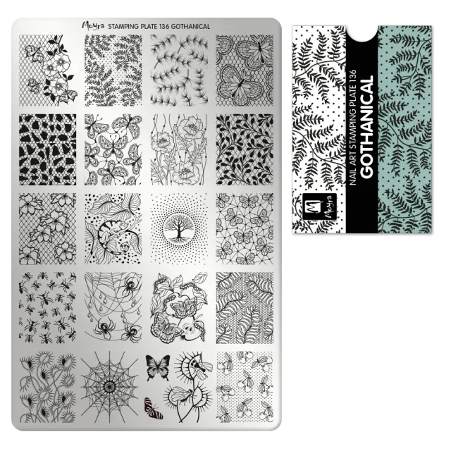 Moyra Stamping Plate 136 Gothanical negleplade stor