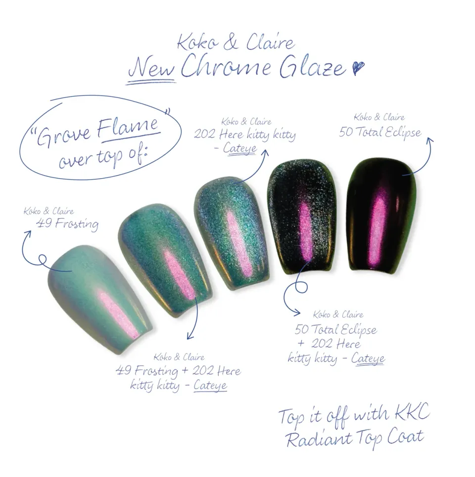 Clear Jelly Stamper KoKo & Claire Chrome Glaze chromepulver