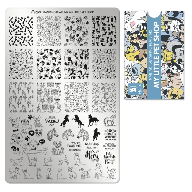 Moyra 142 My Little Pet Shop stampingplade stor dyremotiv