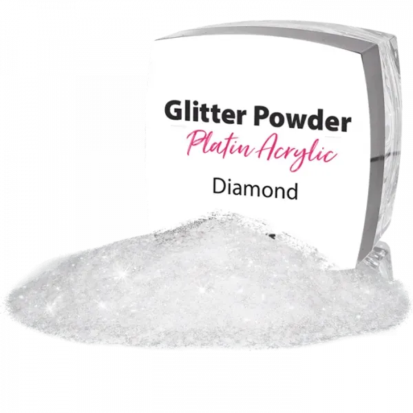 Nail Supply Platin Glamour White akrylpulver 6g hvid