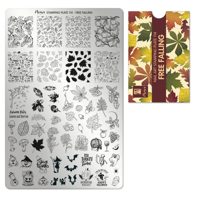 Moyra 114 Free Falling stamping plate stort motiv