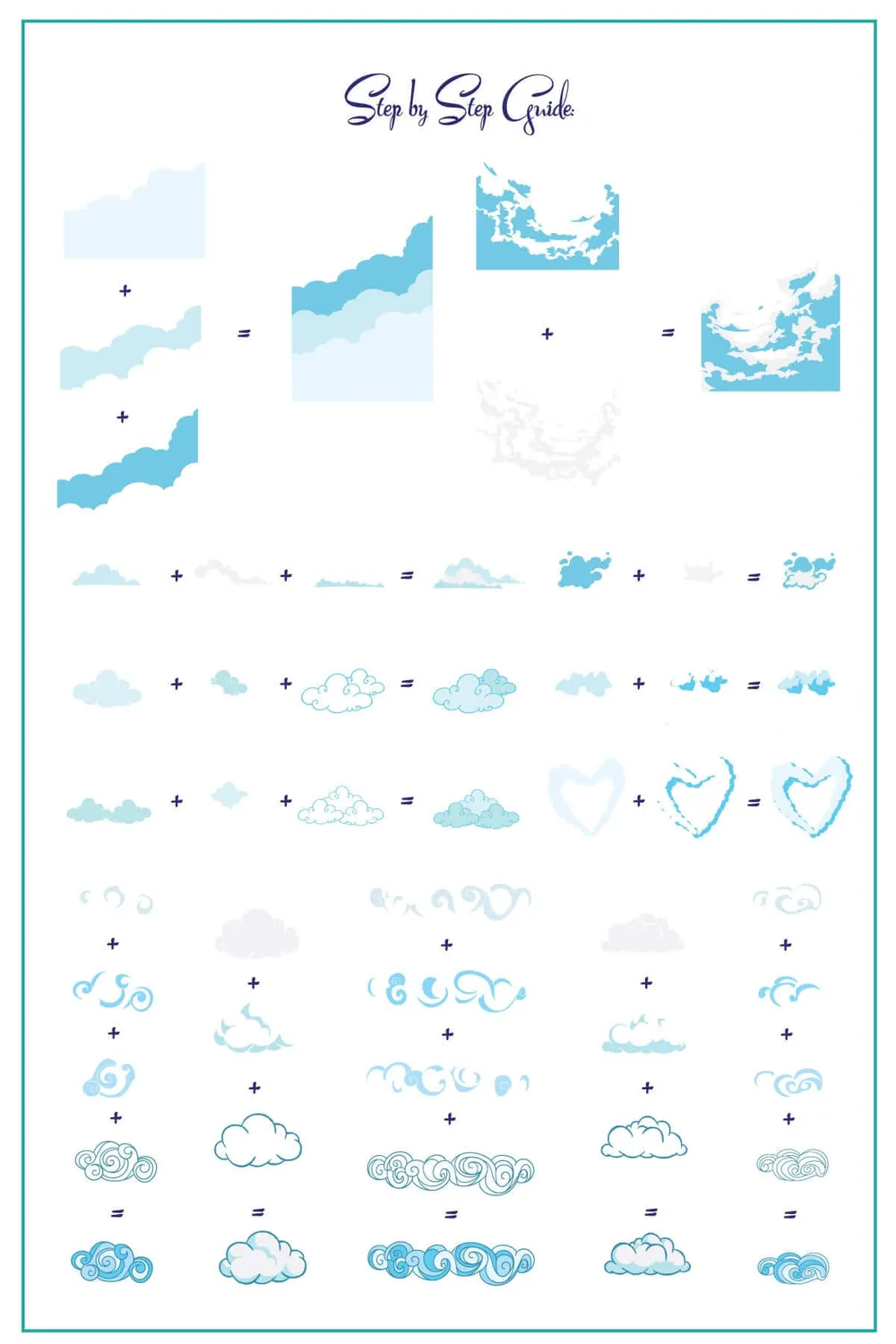 Clear Jelly Stamper CjS-306 Head in the Clouds stamping plade skyer