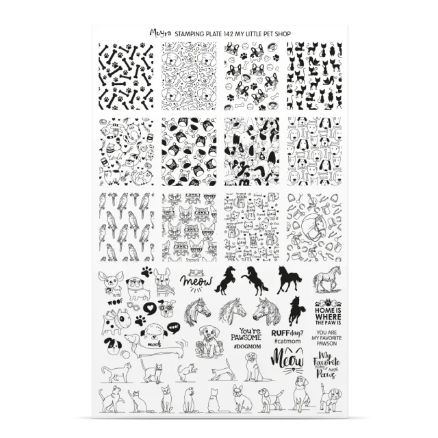 Moyra Try-on 142 prøveark stamping design gennemsigtig