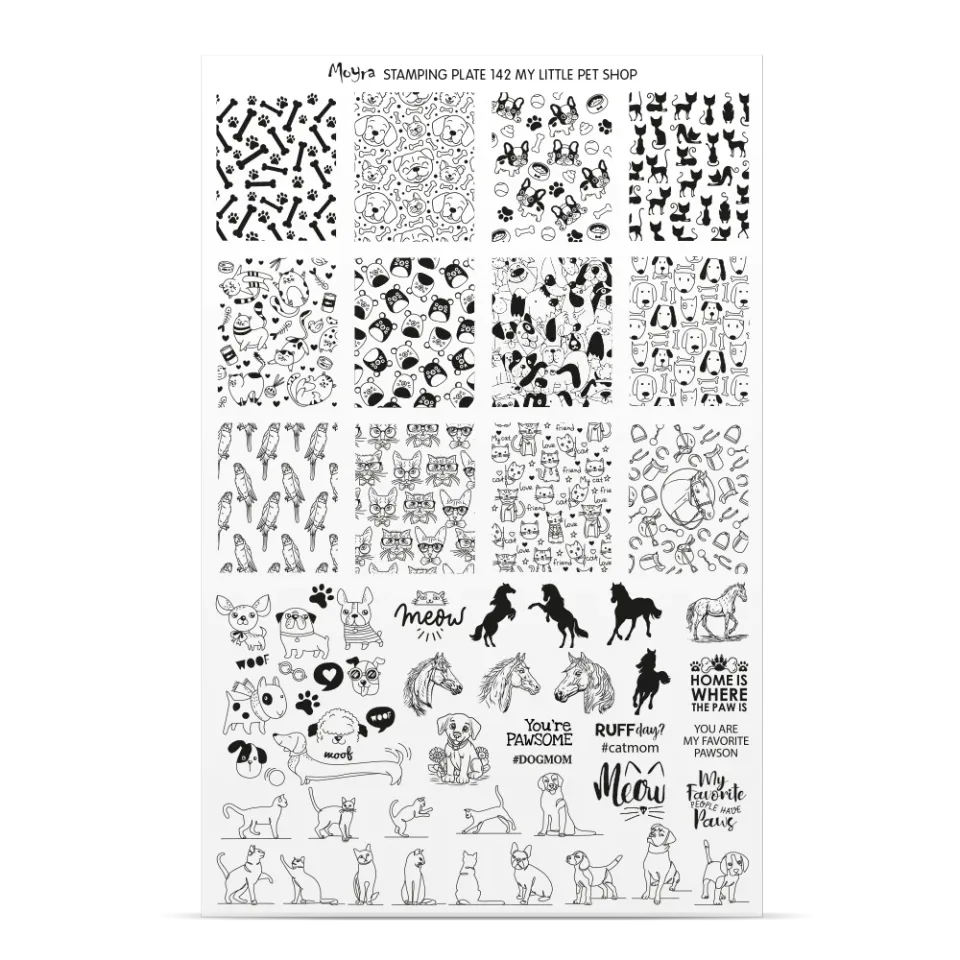 Moyra Try-on 142 prøveark stamping design gennemsigtig