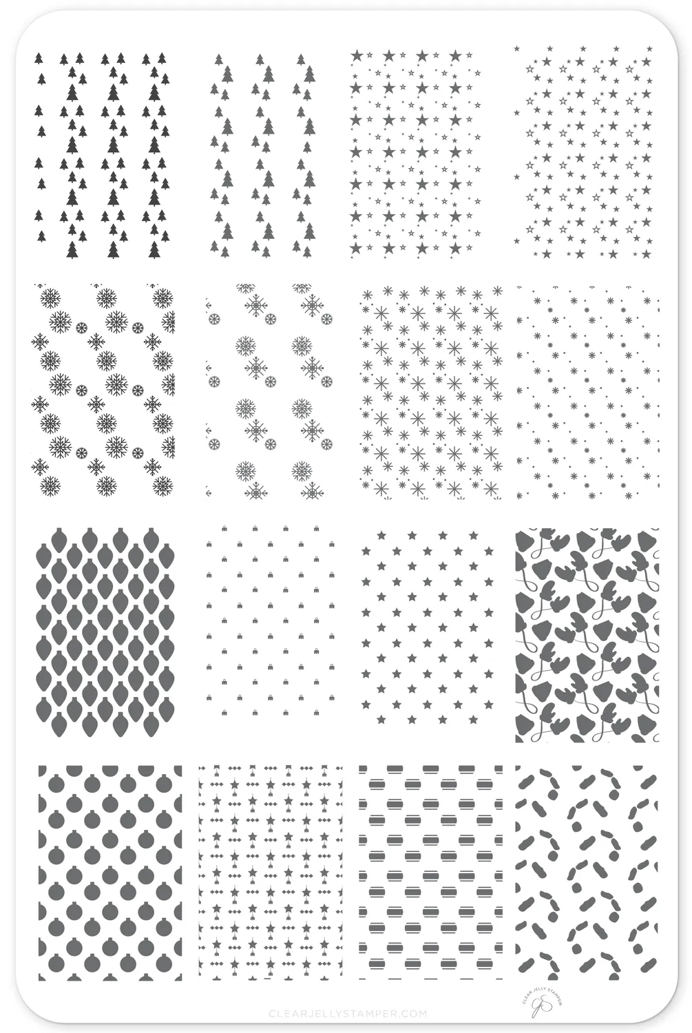 Clear Jelly Stamper Pretty Paper Jolly CjSC-42 stempelplade jul