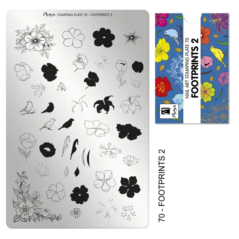 Moyra Stamping plate 70 Footprints 2 negle motivplade